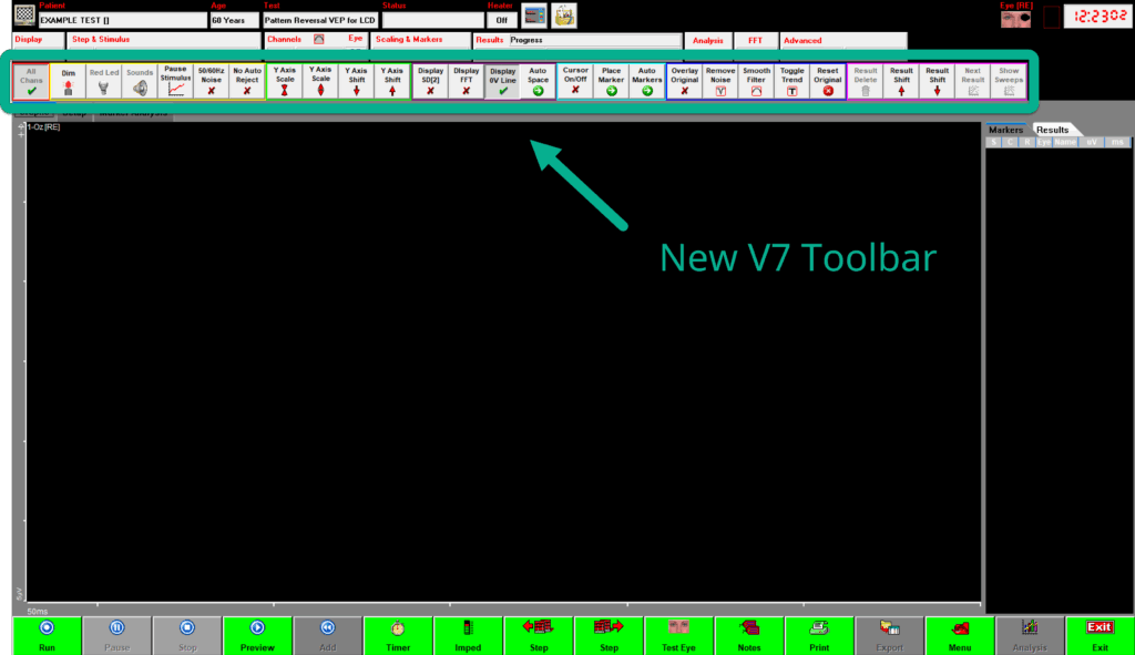 New toolbar in Espion V7 software to improve usability